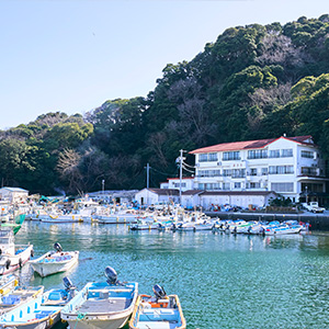 海辺に